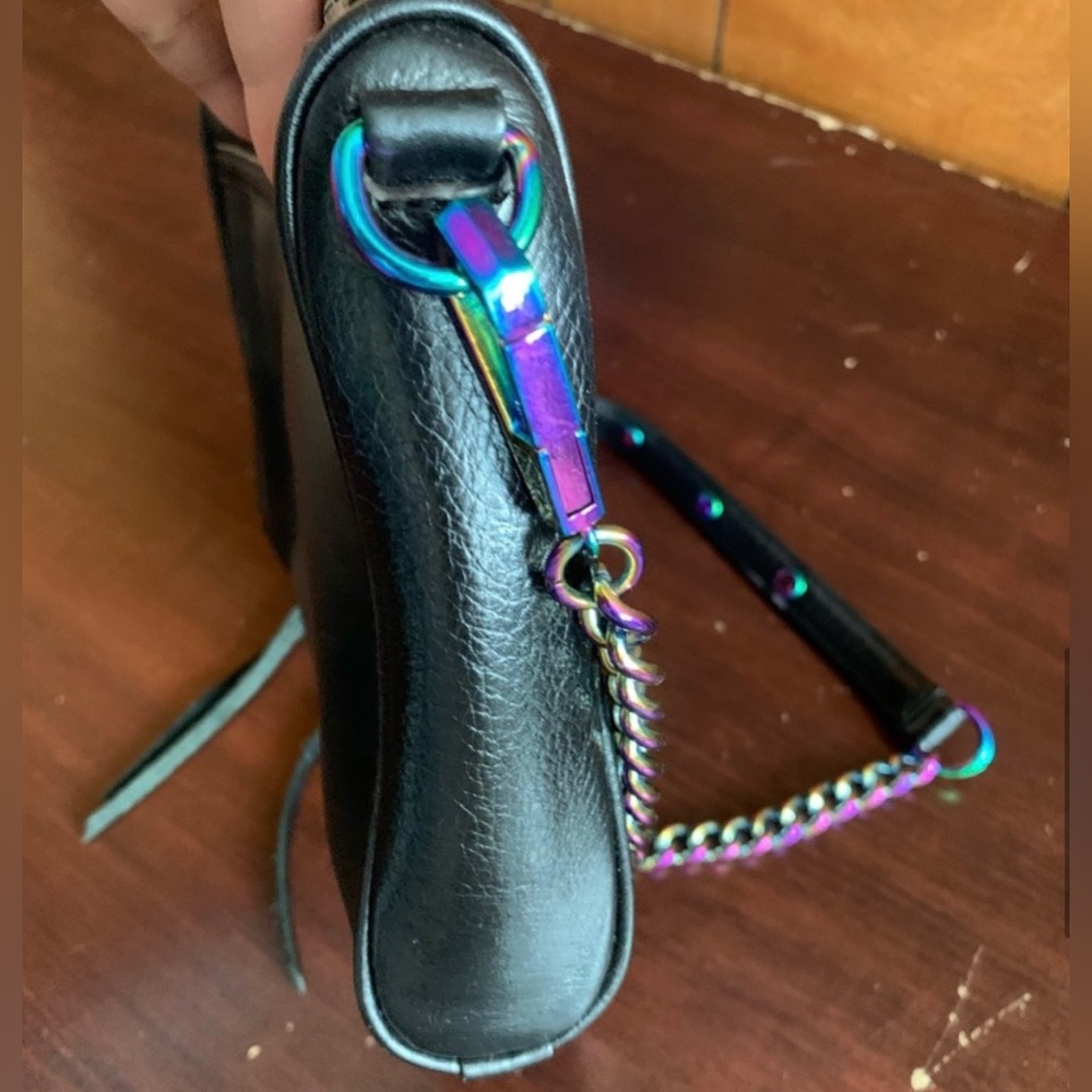 Rebecca Minkoff Mini MAC Oil Slick Iridescent Crossbody Shoulder Bag Purse - Picture 10 of 16